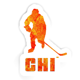 Hockey Player Sticker Chi Image