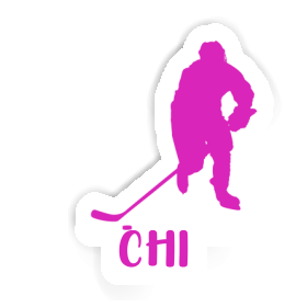 Chi Autocollant Joueuse de hockey Image