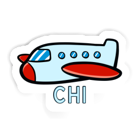 Sticker Chi Airplane Image