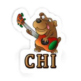 Sticker Gitarrenhund Chi Image