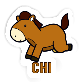 Chi Autocollant Cheval Image