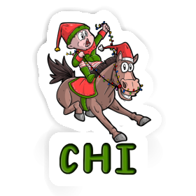 Sticker Chi Christmas Horse Image