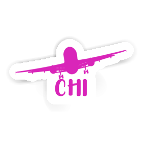 Sticker Chi Airplane Image