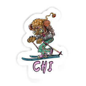 Skier Sticker Chi Image