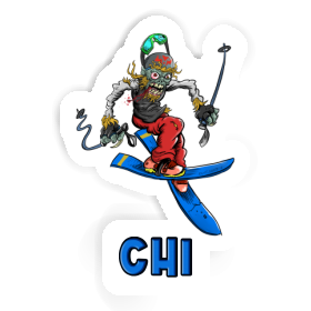 Sticker Skier Chi Image