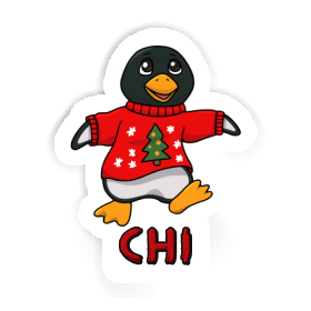 Christmas Penguin Sticker Chi Image