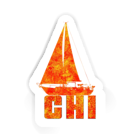 Sticker Sailboat Chi Image