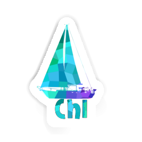 Sticker Chi Sailboat Image