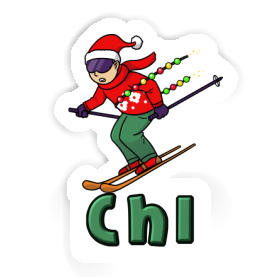 Sticker Chi Skier Image