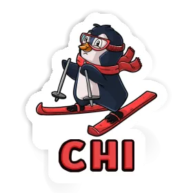 Sticker Chi Skier Image