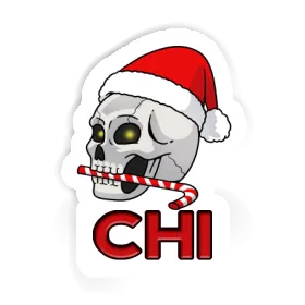 Chi Sticker Christmas Skull Image