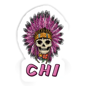 Womens Skull Sticker Chi Image