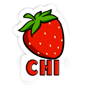 Chi Autocollant Fraise Image