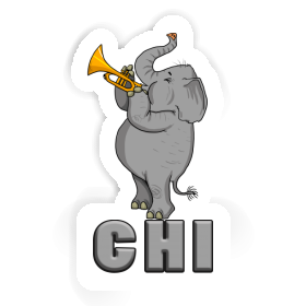 Sticker Trompeten-Elefant Chi Image