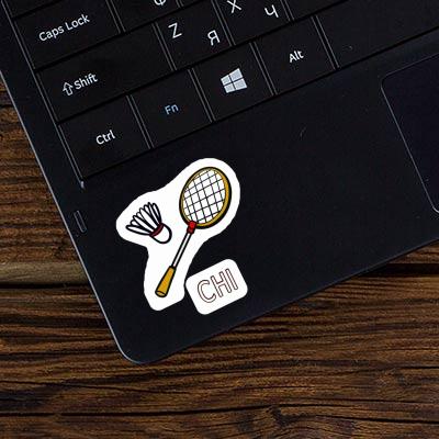 Sticker Badminton Racket Chi Image