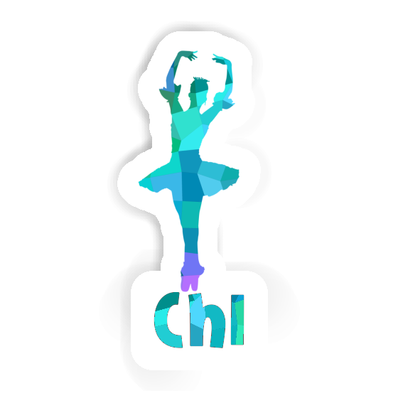 Ballerina Sticker Chi Laptop Image