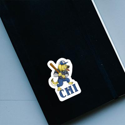 Sticker Chi Baseball Dog Image