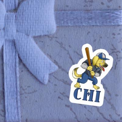 Aufkleber Chi Baseball-Hund Gift package Image