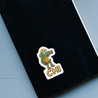 Sticker Construction worker Chi Notebook Image