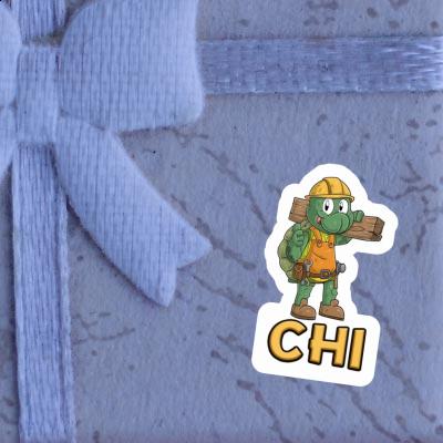 Sticker Chi Construction worker Gift package Image