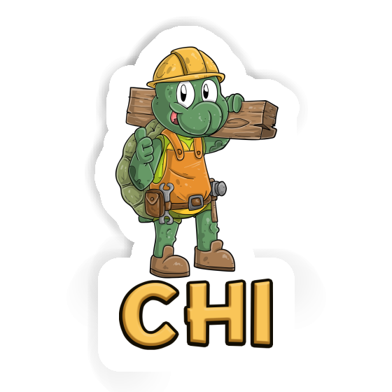 Sticker Construction worker Chi Laptop Image