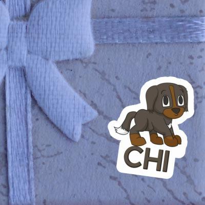 Autocollant Chien de bouvier Chi Gift package Image