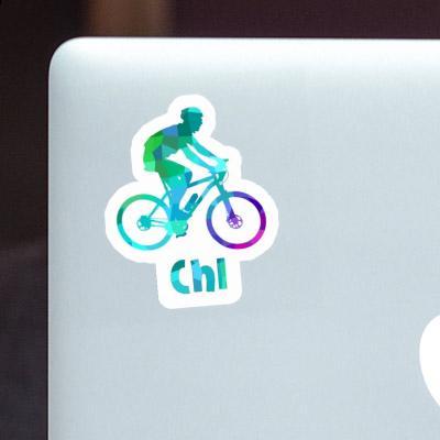 Biker Sticker Chi Notebook Image