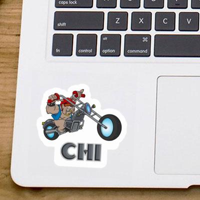 Sticker Motorbike Rider Chi Laptop Image