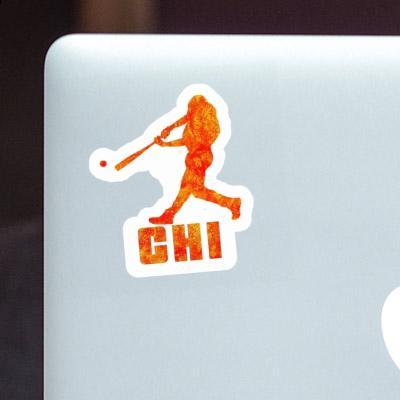 Sticker Chi Baseball Player Laptop Image