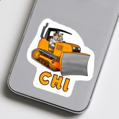 Chi Autocollant Bulldozer Gift package Image