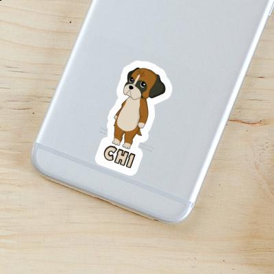 Sticker German Boxer Chi Gift package Image