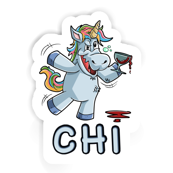 Wine Unicorn Sticker Chi Image