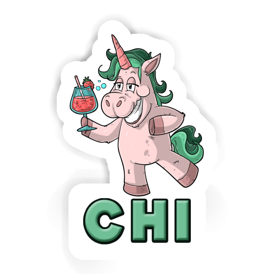 Chi Autocollant Licorne festive Laptop Image