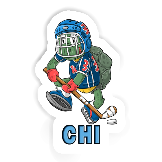 Sticker Chi Hockey Player Laptop Image