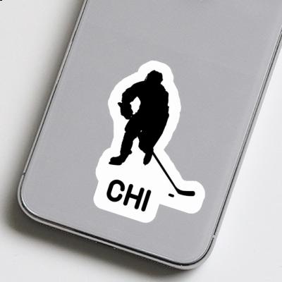 Hockey Player Sticker Chi Notebook Image