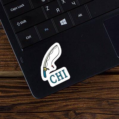 Fishing Rod Sticker Chi Laptop Image