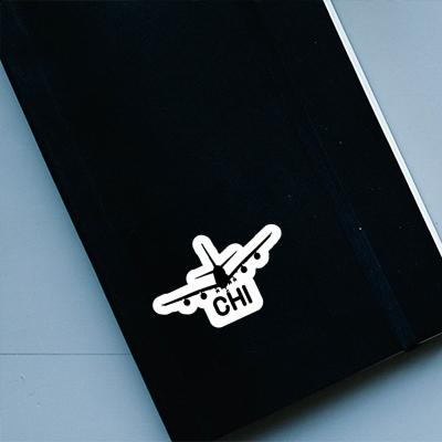 Aufkleber Flugzeug Chi Notebook Image