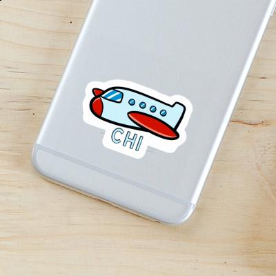 Sticker Chi Airplane Notebook Image