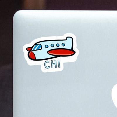 Sticker Chi Airplane Notebook Image