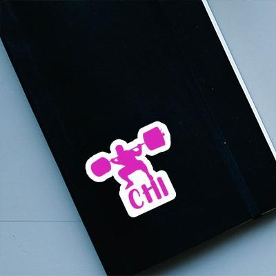 Sticker Weightlifter Chi Image