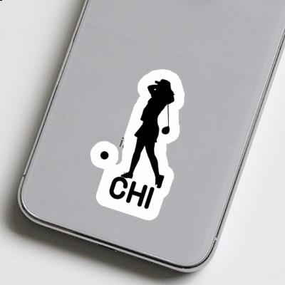 Golfer Sticker Chi Notebook Image