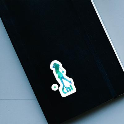 Sticker Golfer Chi Laptop Image