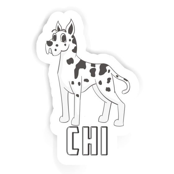 Sticker Great Dane Chi Gift package Image