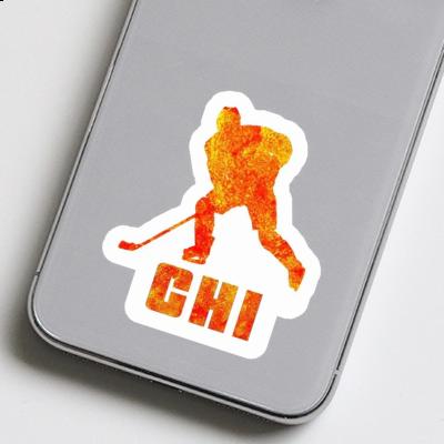 Joueur de hockey Autocollant Chi Gift package Image