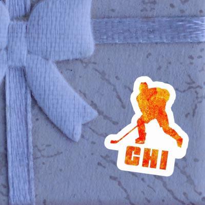 Chi Sticker Eishockeyspieler Notebook Image