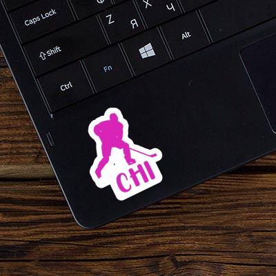 Chi Sticker Hockey Player Notebook Image