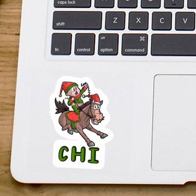 Sticker Chi Christmas Horse Notebook Image