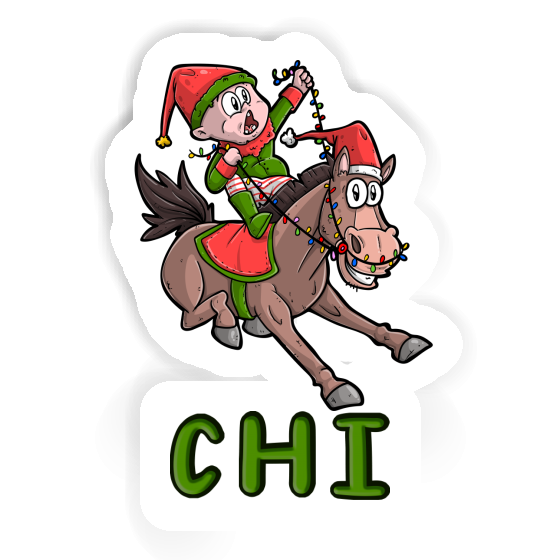 Chi Sticker Weihnachtspferd Laptop Image