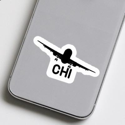 Sticker Chi Airplane Image