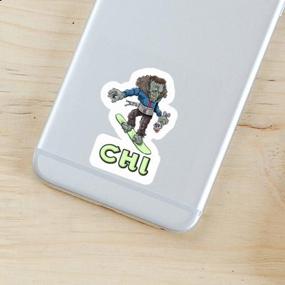 Chi Sticker Snowboarder Image